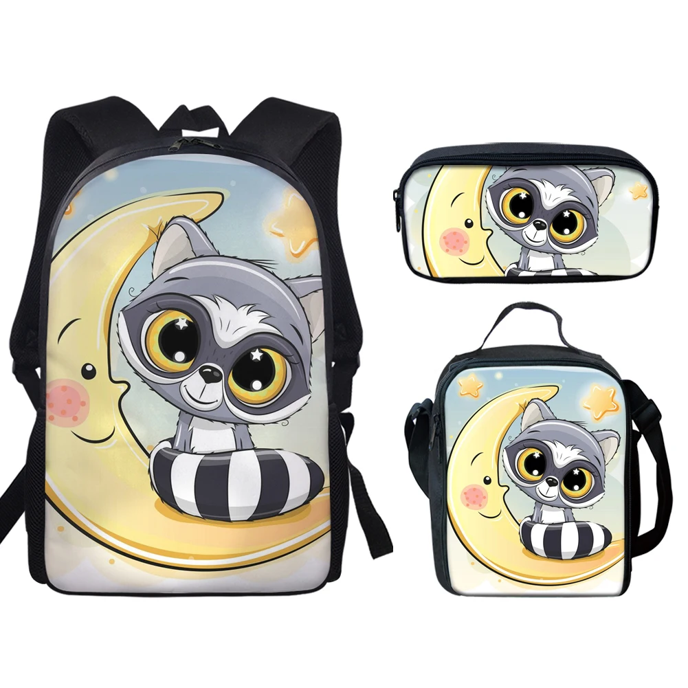 Mochila escolar con estampado de dibujos animados para niños y niñas, morral escolar con estampado de animales