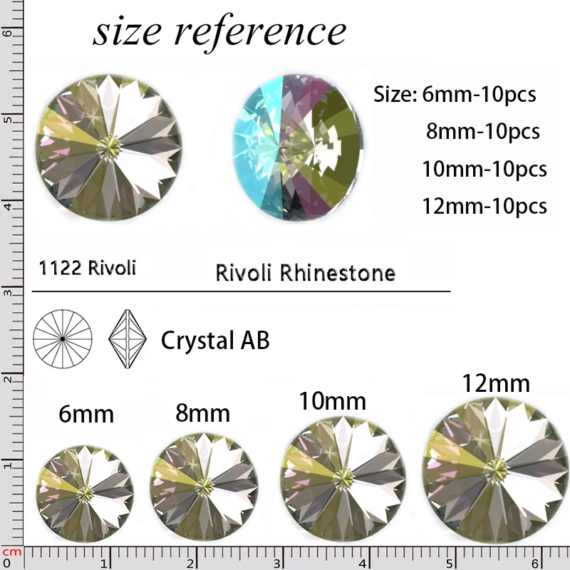 YANRUO AB Pointback Nail Art Rhinestones DIY Glue On Strass Glass Glitter Design Jewelry Accessories For Nail Beauty Ornament