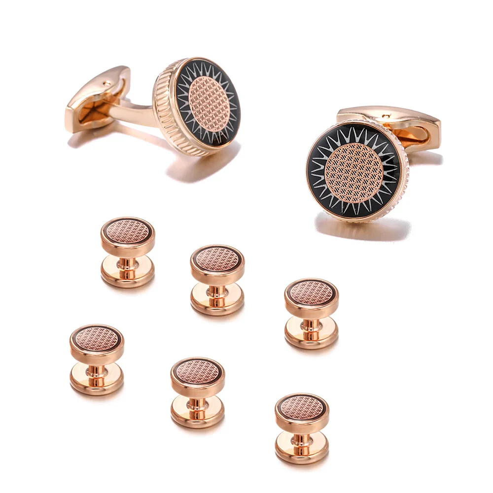 VAGULA Cufflink Stud in 8pcs Set New Suit Tuxedo Collar Stud Set S17