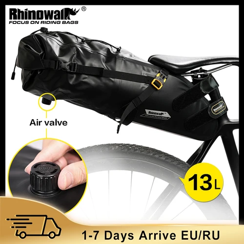 Rhinowalk-bolsa trasera para bicicleta de montaña, resistente al agua, 5L-13L, accesorios para SILLÍN de bicicleta