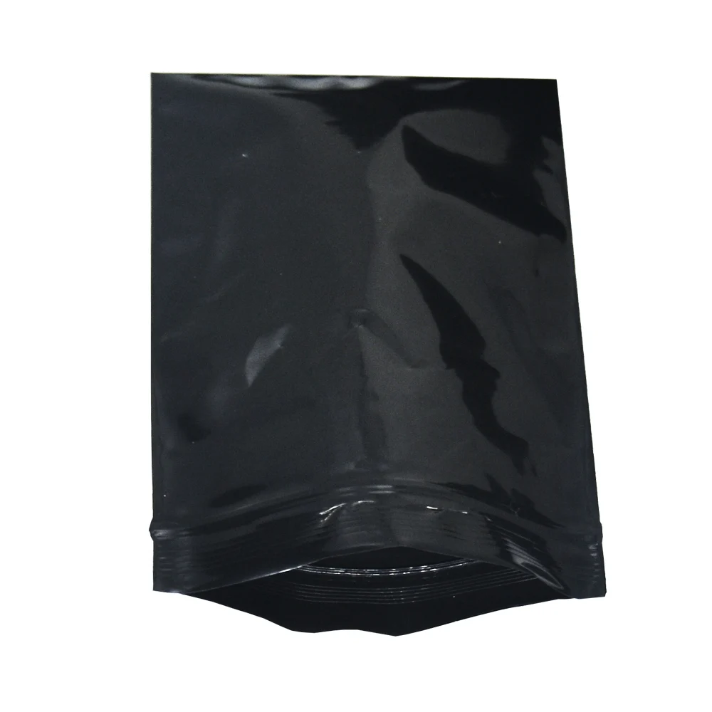 200pcs/lot Black Zip Lock Opaque PE Plastic Package Bags Heat Sealable Light-proof Grocery Jewelry Privacy items Packing Bag