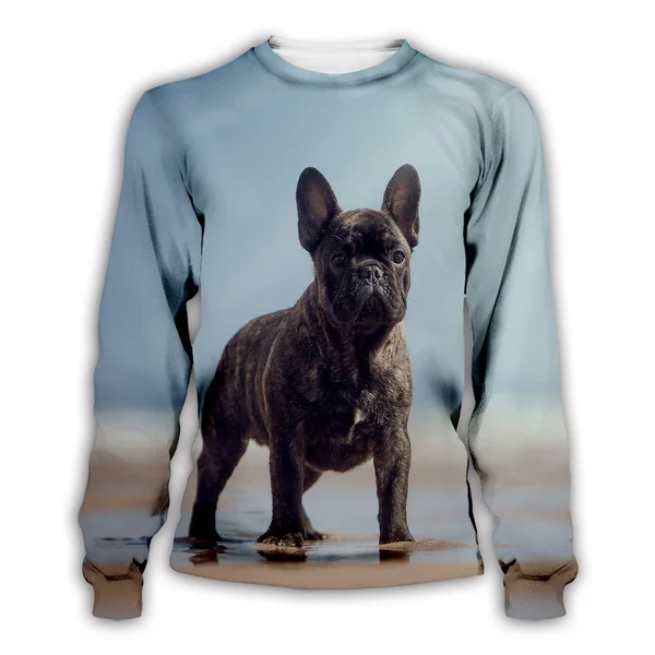 

New French Bulldog 3D Print Causal Clothing Fashion Men Women Tracksuits Crewneck Hip Hop sweater Plus Size S-7XL harajuku