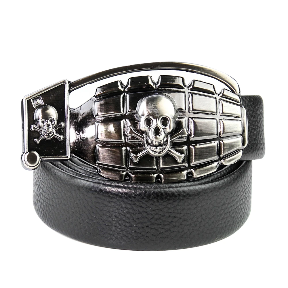 

Zinc Alloy 3D Creative Skull Grenade Belt Buckle Punk Hip hop Western Cowboy Plating Belt Buckles for Men Women Jean Accessories