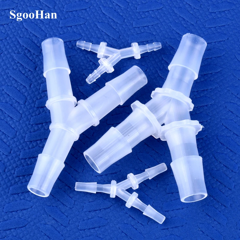 5~200pcs 2.4~12.7mm PP Y-Style Tee Connectors Aquarium Tank Air Pump Aerator Hose Pagoda Joint Irrigation Water Pipe Fittings