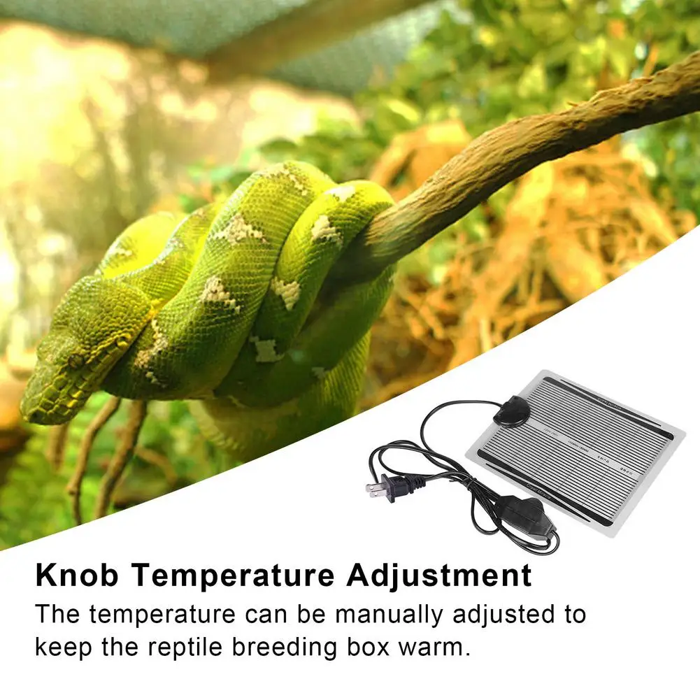 Reptile Heat Pad 5W/15W/25W Thermostat Adjustable Under Tank Heater Terrarium Warmer Heating Mat For Turtle Snake Lizard Fro