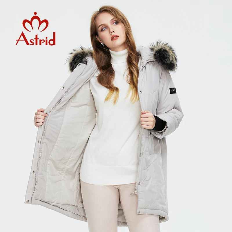 Astrid Vrouwen Winter Jacket Voor Vrouwen Parka 2022 Vrouwelijke Lange Gewatteerde Jas Oversized Warme Kleding Met Bont Capuchon Bovenkleding