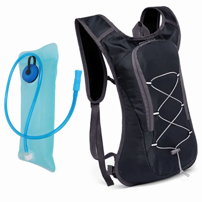 Cycling Water Bag Hydration Backpack Bicycle Riding Running Bag Water Bladder Container 2L Reflective Pack Backpack