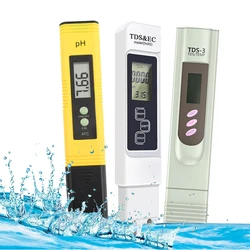 Digital PH EC TDS Meter Tester Temperature Pen Water Purity PPM Filter Hydroponic for Aquarium Pool Water Monitor