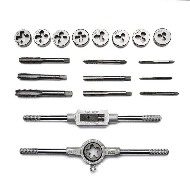 20 Buah Set Keran Mati/Benang Halus/Baja Paduan/Perangkat Keras Tangan Keran Wrangler