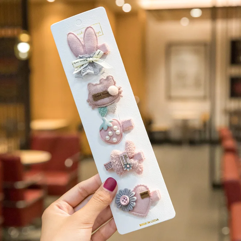 Filles mignonnes pinces à cheveux en forme d'animaux de dessin animé, barrettes de uits, bandeaux colorés pour enfants, accessoires de mode pour cheveux - Chine Épingles à cheveux en forme de Rhin
