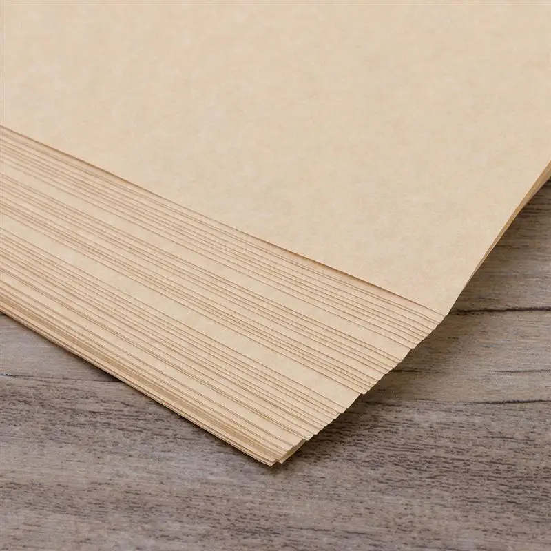 50Pcs A4 Paper Sheets Parchment Retro Paper for Certificate and Diploma 90g (Light Brown)