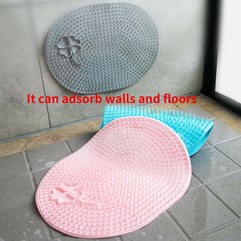 

Silicone Lazy Person Rubs Back Bathroom Clean Bath Brush Back Massage Suction Cup Wipe Back Pad Stick Wall Rub Foot Dirt