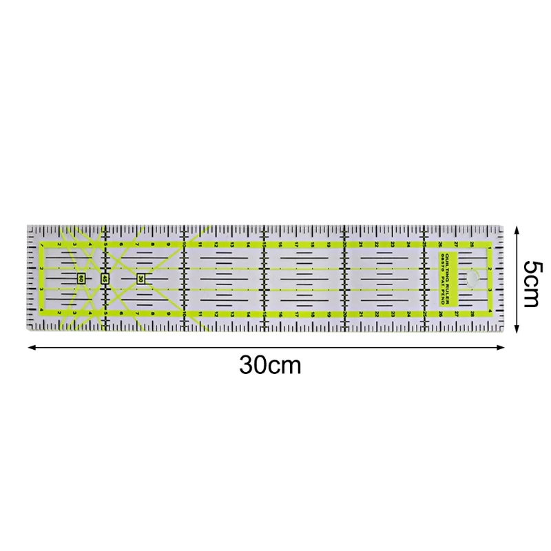 30/45/60cm Quilting Sewing Patchwork Ruler Cutting Tool Thick Transparent DIY