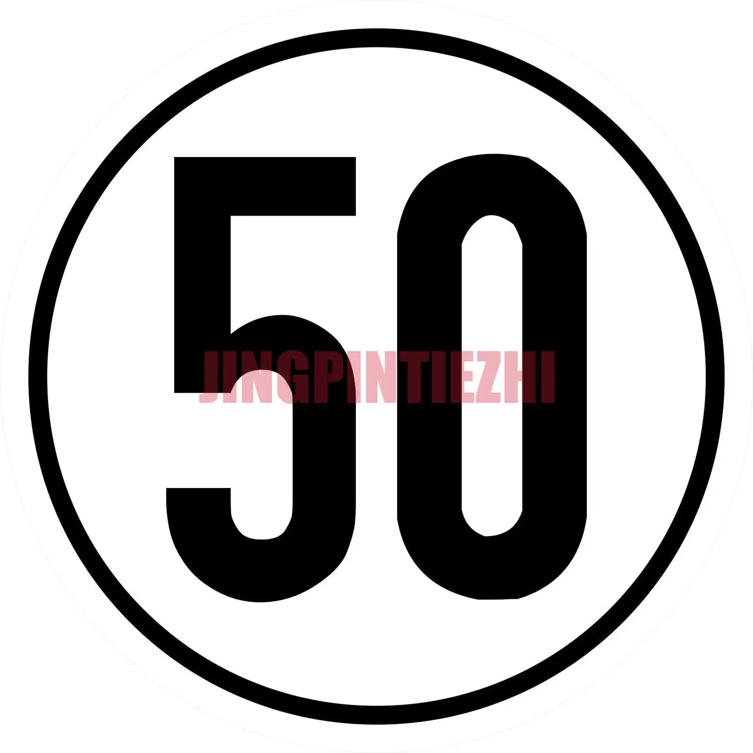 Car Stickers Vinyl Motorcycle Decal Car Window Body Decorative Friend 24 Speed Sign, 100 Km/h, 10 Cm Round