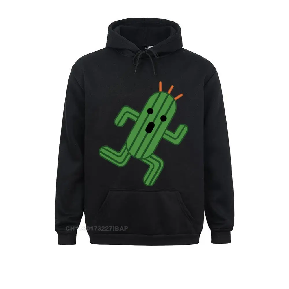 For Man Final Fantasy Cactuar Cute Natural Cotton Funny Classic Round Neck Cartoon Design Oversized Hooded Pullover Harajuku