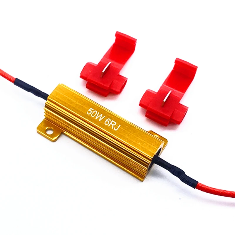 2 stücke 50w 6ohm 8ohm 10ohm Last Widerstände LED-Blitz Rate Blinker Licht Anzeige Controller Bremse Lauf Motorrad