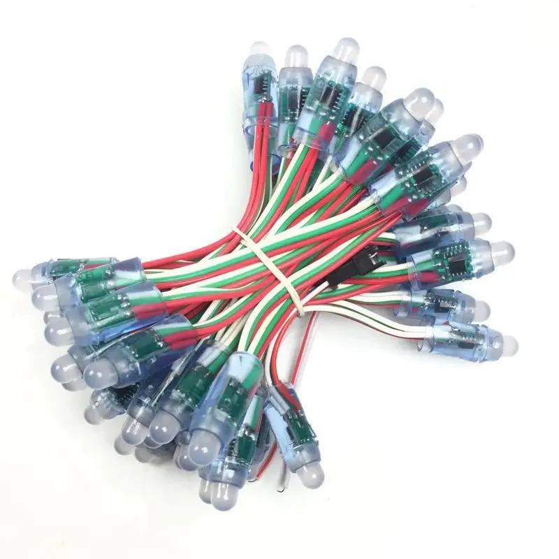 

8000/1000PCS Optional Quantity WS2811 Led Pixel Module 12mm IP68 Waterproof DC 5V Full Color RGB String LED Light