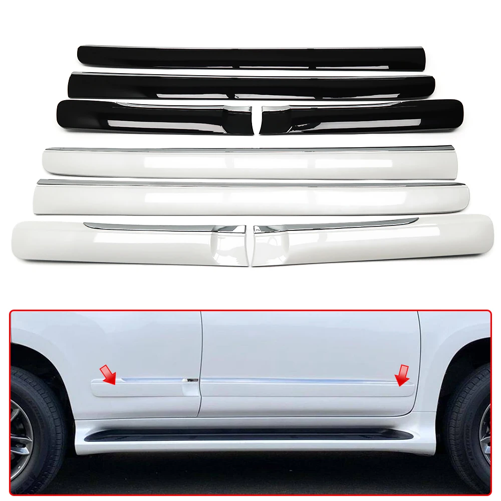 ABS Chrome 4 Pcs Car Body Sticker Protector Molding Cover Exterior Trim For Lexus GX460 2010-2021 Car Accessories