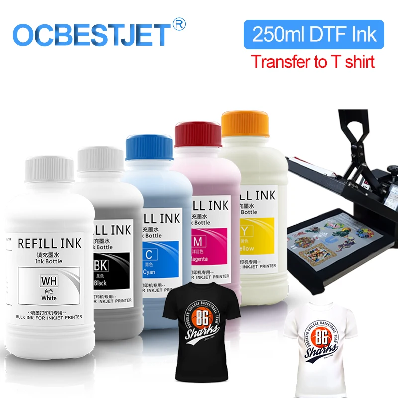 250ML DTF Ink Film Transfer Ink Direct Transfer Film Printing Hot melt powder PET Film Printing And Transfer For Epson