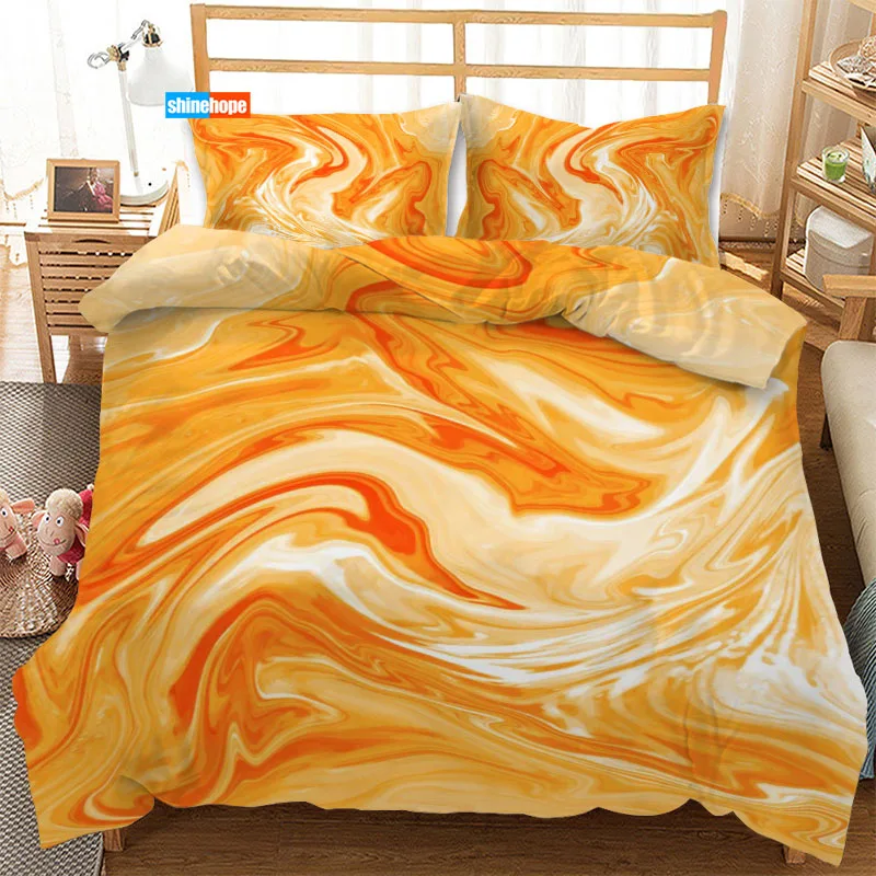 Texture Pattern 3PCS Duvet Cover Satin Bedding Set Twin Size 180X220CM Bedspread Nordic Bed Cover