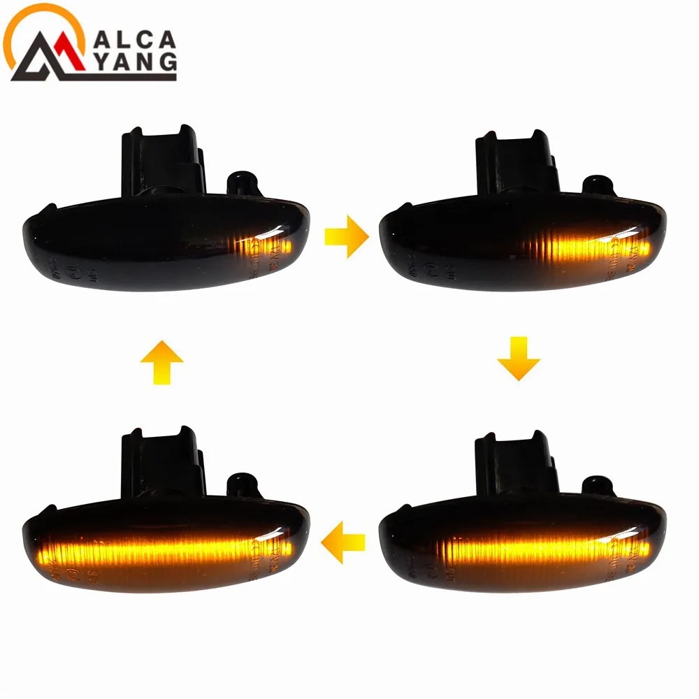 2Pcs Car Led Dynamic Side Marker Turn Signal Light For Toyota Yaris Vios Sequential Blinker Light 2014 2015 2016 2017 2018 2019