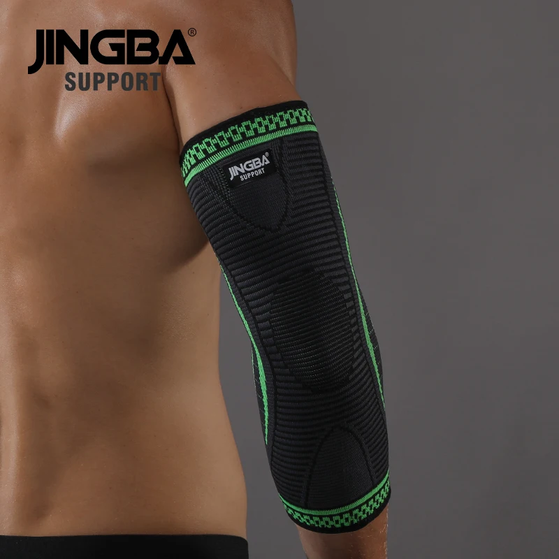 JINGBA SUPPORT 1PCS Compression Elastic Nylon Basketball Elbow brace support protector Volleyball Fitness Bandage Elbow pads