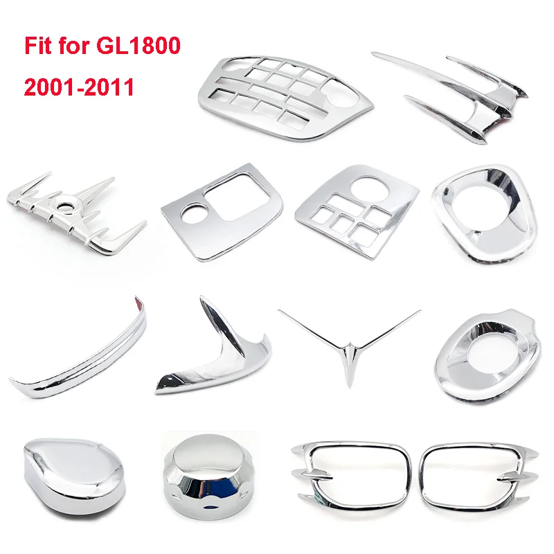 Motorcycle Chrome ABS Plastic Fairing Trim Fit For Honda Goldwing GL 1800 2001-2011 gold wing1800  Modified Accessori