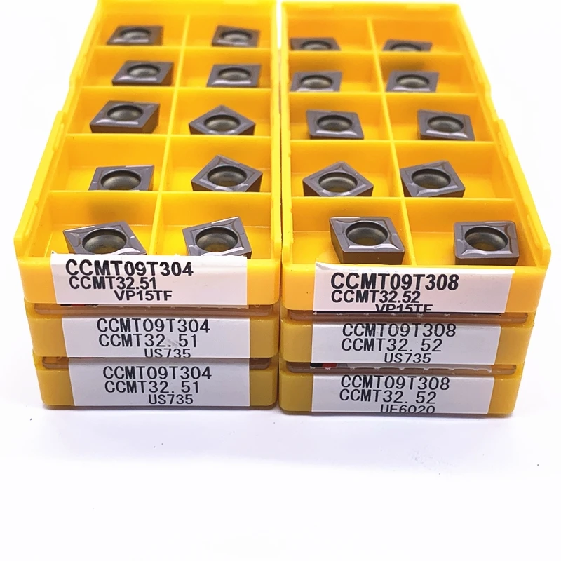 Herramientas de corte CNC de carburo, herramientas de torneado interno, cortador de torno, CCMT060204/08 VP15TF/US735/UE6020