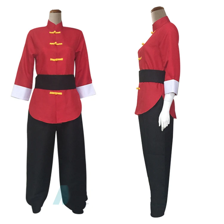 Anime Ranma 1/2 Tendou Akane Cosplay Costume Men Women Chinese Style Uniform For Halloween Carnival Party Suit Wig shoes