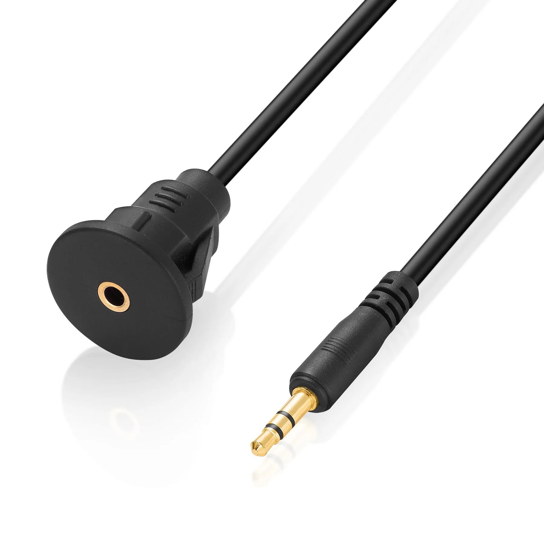 Bochara-Câble d'extension de prise audio AUX, carte Prada, kit de montage encastré, voiture, camion, 1/8 ", 3.5mm, 1m