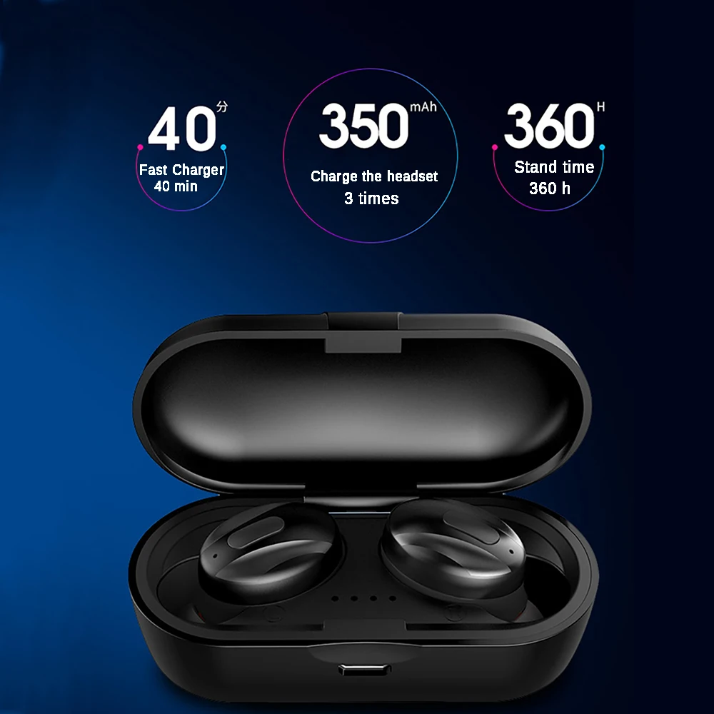 Auriculares inalámbricos TWS con Bluetooth 5,0, cascos deportivos manos libres, estéreo, duales, para iPhone y todos los teléfonos inteligentes