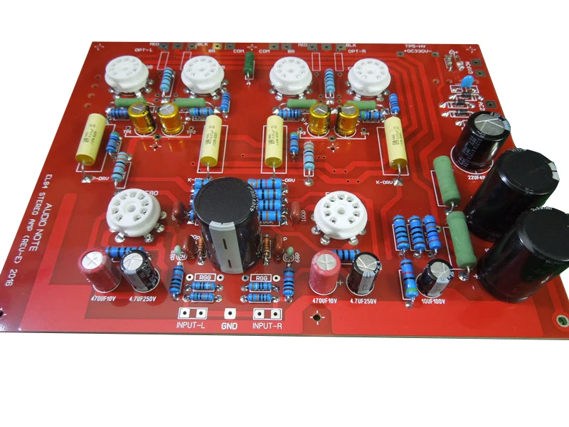 Latest HiFi Hi-End Stereo Push-Pull EL84 Vaccum Tube Amplifier PCB DIY Kit Ref Audio Note PP Board