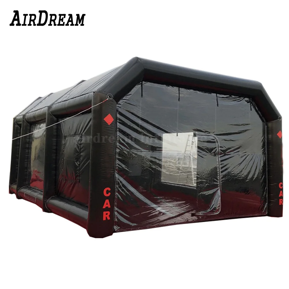 2020 New arrival Mobile workshop air sealed PVC  inflatable car spray booth paint tent and garage for sale