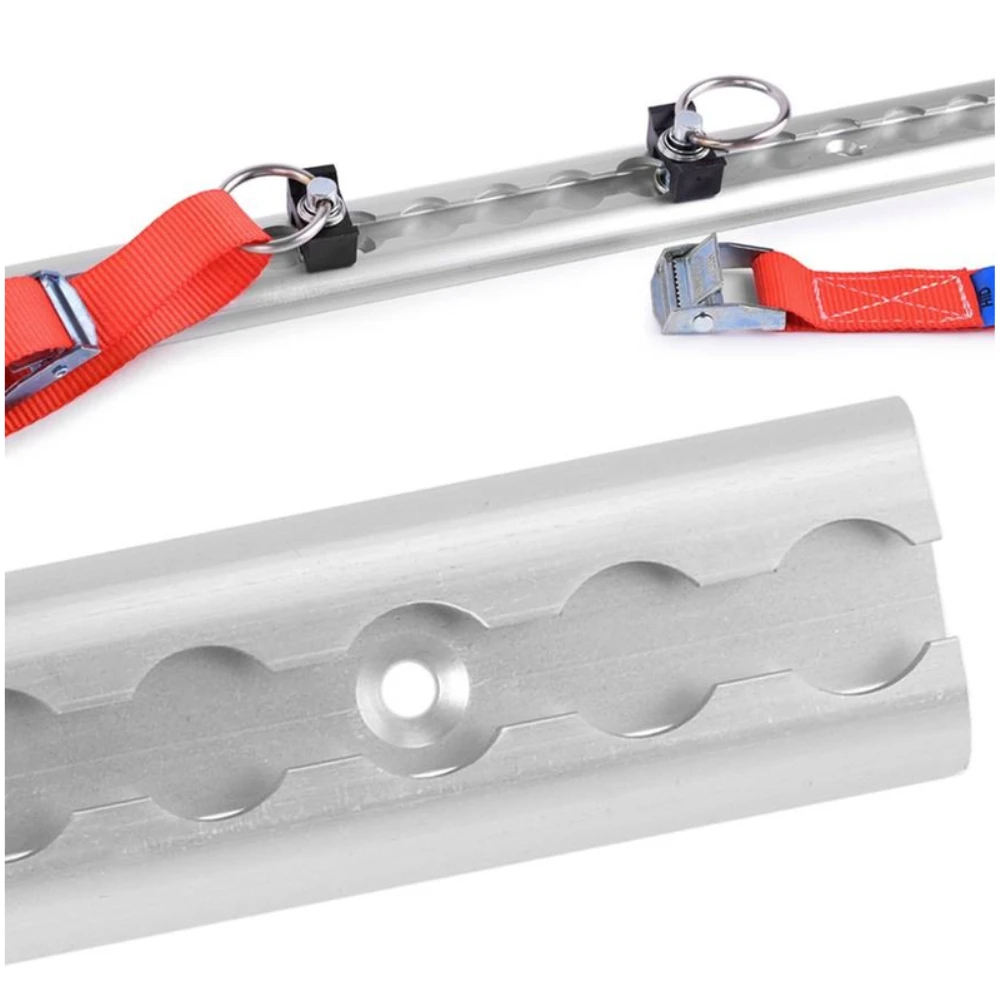 50CM L-Track Airline Rail with Single Stud Fitting Tie Down Anchor Quick Release Ring Spring Bolt Airline Track 19.6Inches