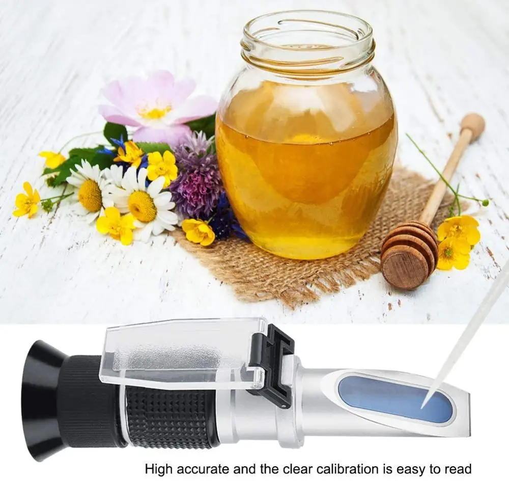 Brix Refractometer Hand Held Refractometers with Automatic Temperature Compensation for Sugar Content Measurement Brix Scale Ra