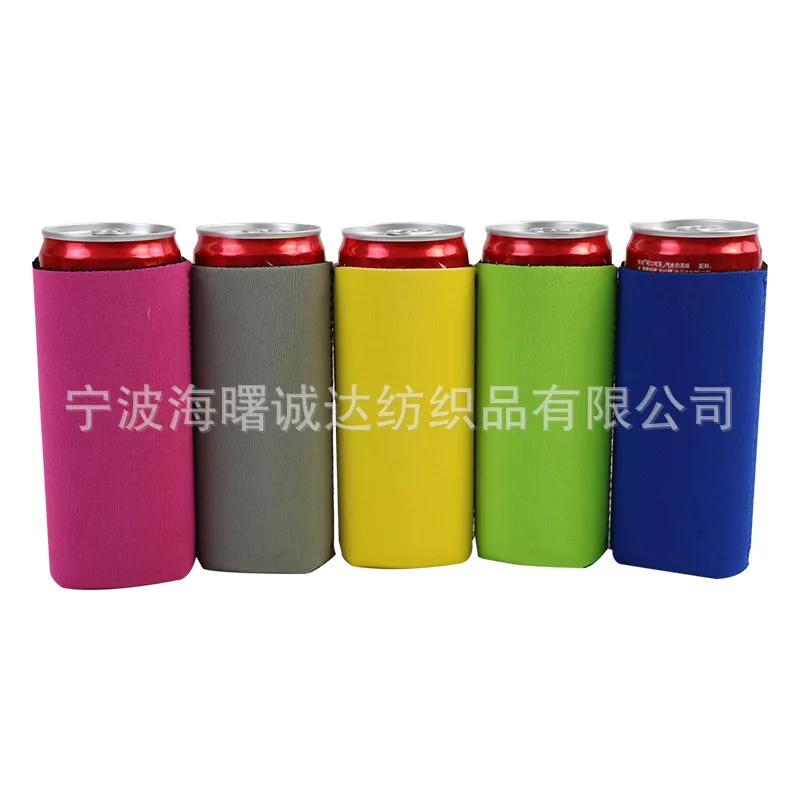 100PCS Printed Logo Can Slim Cooler Sleeve for 330ml Bottles Neoprene Thermal  Customized Bulk