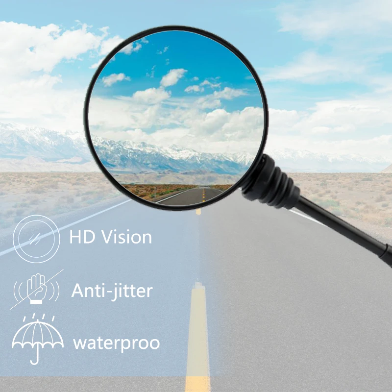 Motorcycle Accessories Rearview Anti-fall Folding Round side mirror Scooter E-Bike Rearview Mirrors FOR BWM KM KLX250 KL250 ATV
