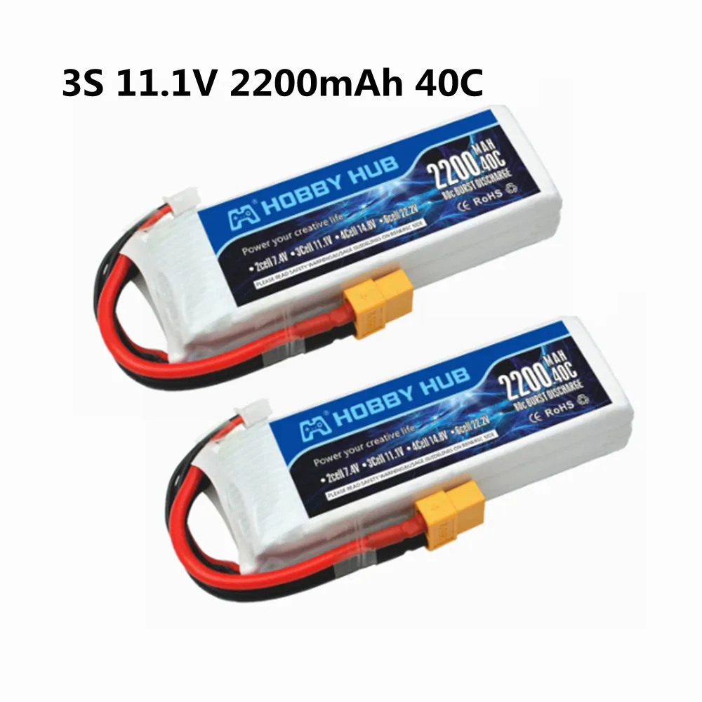 2PCS/lot Lipo Battery 3S 11.1v 2200mAh 40C LiPo Battery 803496 XT60/T/JST Plug For RC Car Airplane Helicopter 11.1v Rechargeable