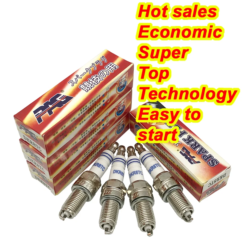 4pcs Spark Plug DK8RTC FOR DCPR7E DCPR8E XU24EPR-U XU22EPR-U DCPR8EKC YR7DC DCPR8E-N IXU24 IXU22 DCPR8EIX DCPR7EIX BR12YC RA7YC