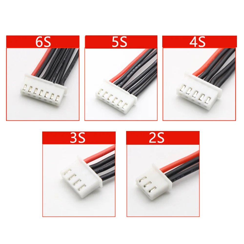 1pc Model DIY accessories 2s3s4s5s6s LiPo Battery Balance Charger Plug Line/Wire/bullet connector 22/20AWG JST-XH Balancer Cable