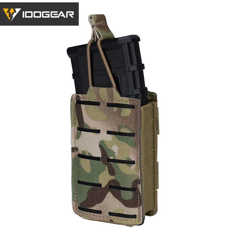 IDOGEAR Tactical LSR 556 Mag Pouch  Singel Mag Carrier MOLLE Pouch Laser Cut Tool Bags Sport 3566