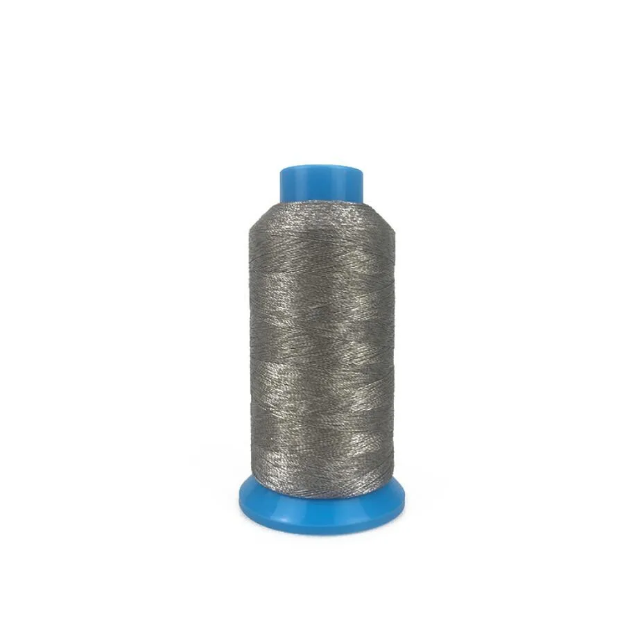 Silver plated fiber sewing thread low resistance strong conductive 100g/pc(Polyester + silver fiber)