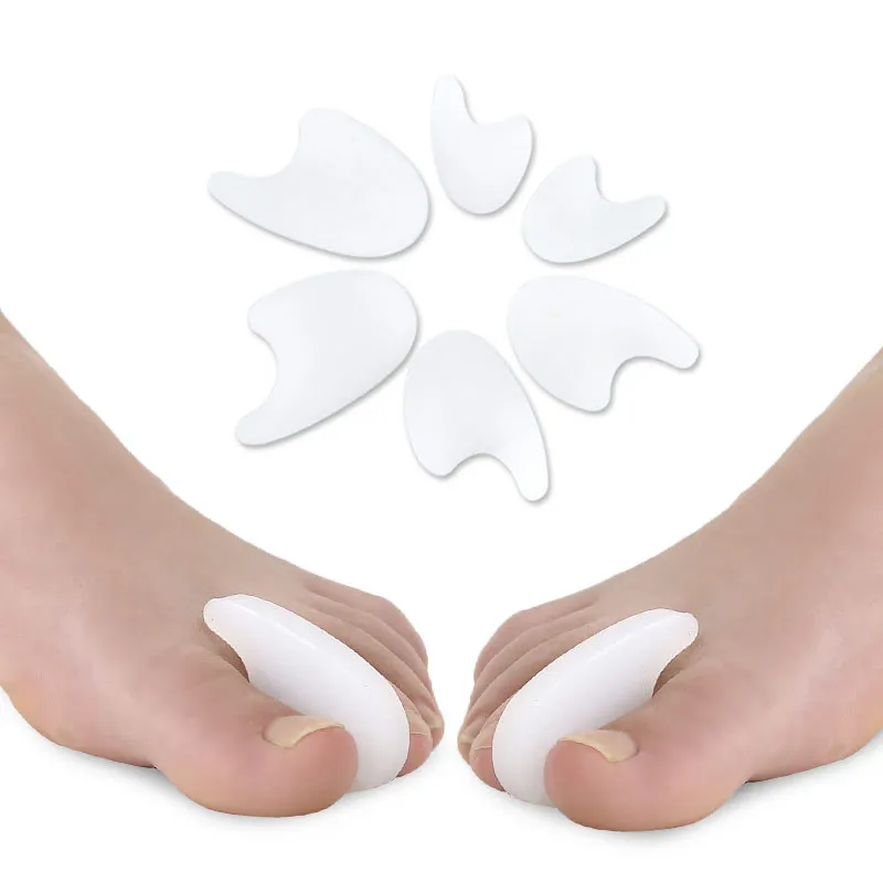 2pieces=1pair Silicone Gel Hallux Valgus Toe Straightener Bunion Corrector Separator Pedicure Foot Care Protector Thumb Orthotic