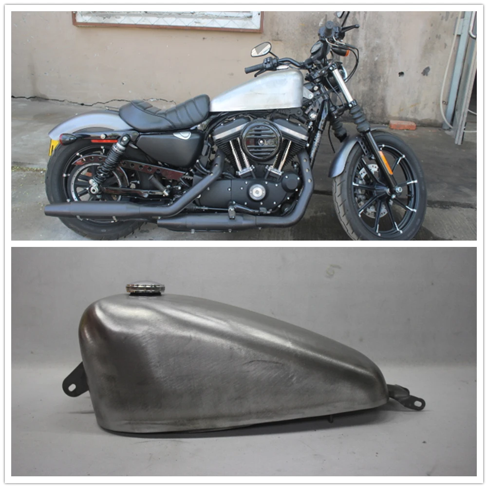 10L Petrol Gas Fuel Tank For Harley SPORTSTERC X48 883N 1200C With Cap Motorbike Modified Motorcycle Handmade Gasoline Oil Can