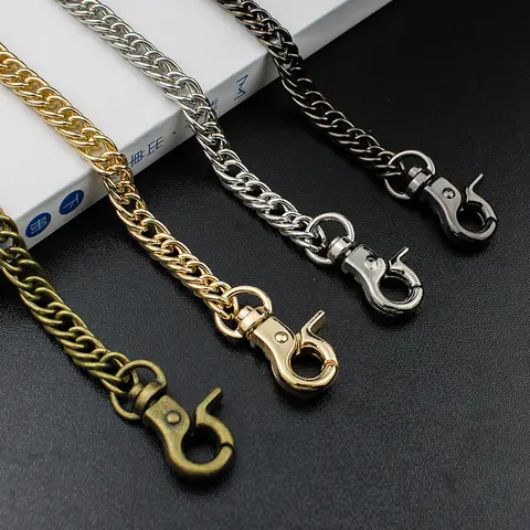 5Pcs 40-120CM Bag Strap Replacement Belt Chain Strap Metal Link Purse Chain Bag Handle Shoulder Crossbody Handbag Chain Durable