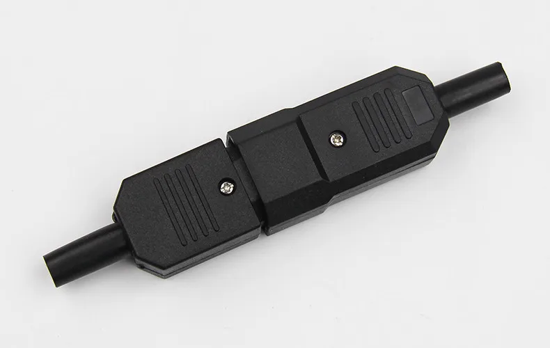 IEC Straight Cable Plug Connector 10A 250V Black female&male Plug Rewirable Power Connector 3 pin AC Socket