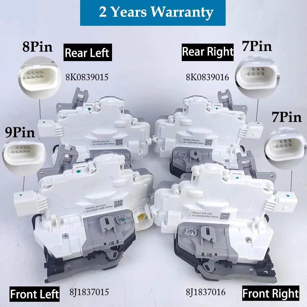 ประตูล็อคActuator 8J1837015A 9A783721501สำหรับTouaregที่ยอดเยี่ยมA4 Q3 Q7 TTRS Q5 A5 CAYENNE PANAMERA