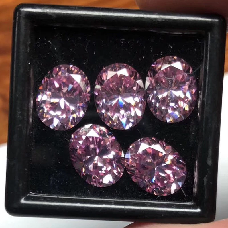 High Quality Moissanites Stone 5x7mm 1ct Oval Shape Machine Cut Pink Moissanites Gemstones for Jewelry