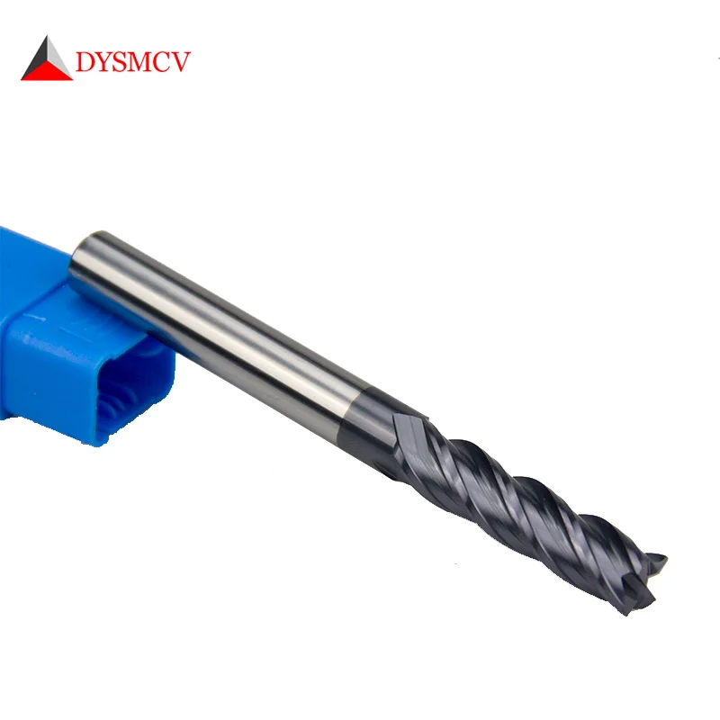 1pc cnc Milling Cutter 1mm 1.5mm 2mm 3mm 4mm  4 Flute 3F 2F HRC50 Carbide endmill machine Tungsten Steel  machine tools End Mill