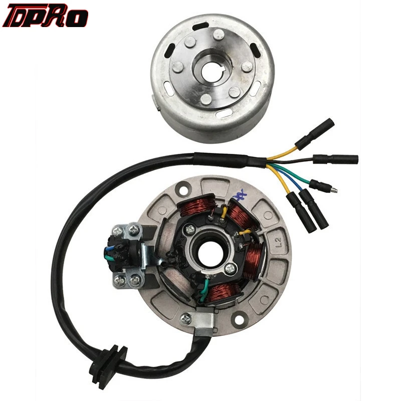 

TDPRO Motorcycle Dirt Pit Bike 6 Poles Ignition Coil Magneto Stator Flywheel Rotor For YX 140cc 150cc 160cc Oil-cooled Engines